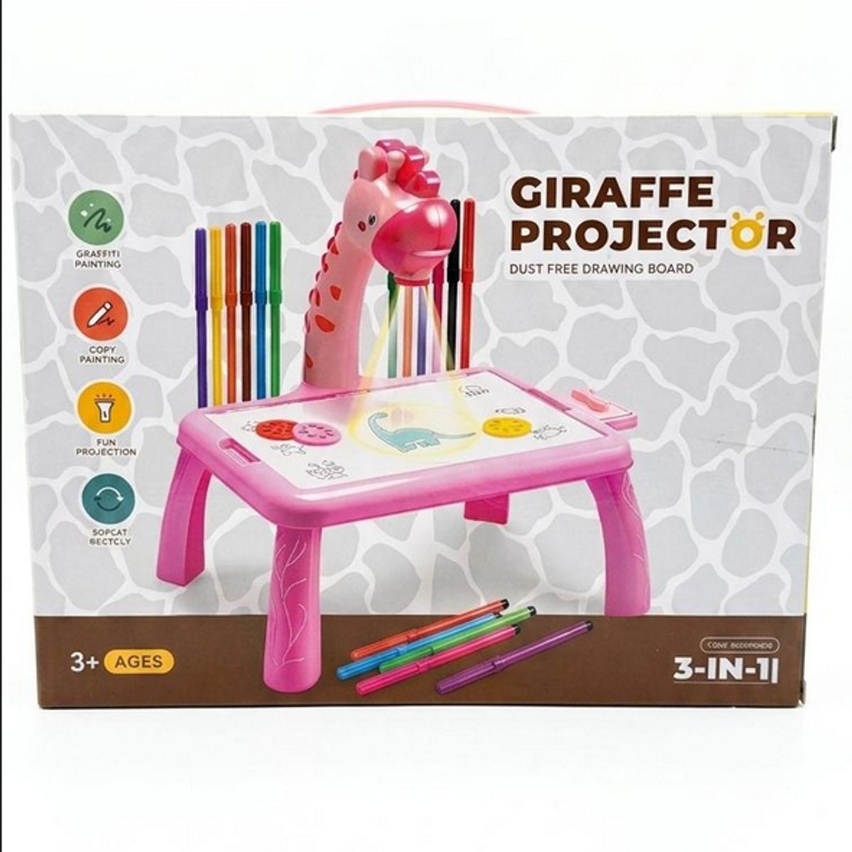 GENERICO - Proyector Mesa De Dibujo Para Niños Jirafa Juguete Didáctico
