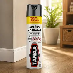TANAX - INSECTICIDA ARAÑAS Y BARATAS SIN OLOR 390CC