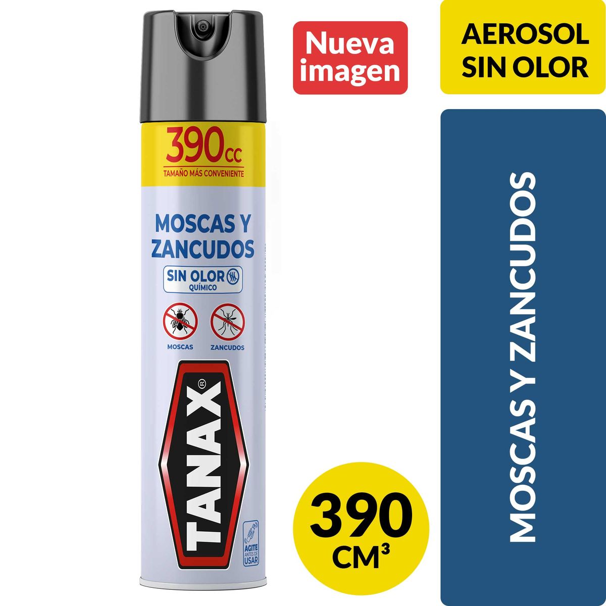 TANAX - INSECTICIDA AER MOSCAS Y ZANCUDOS SIN OLOR 390CC TANAX