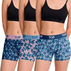 TOP - Bóxer Medio MUJER Algodón Pack 3 Stitch C4