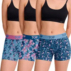 TOP - Bóxer Medio MUJER Algodón Pack 3 Stitch C5