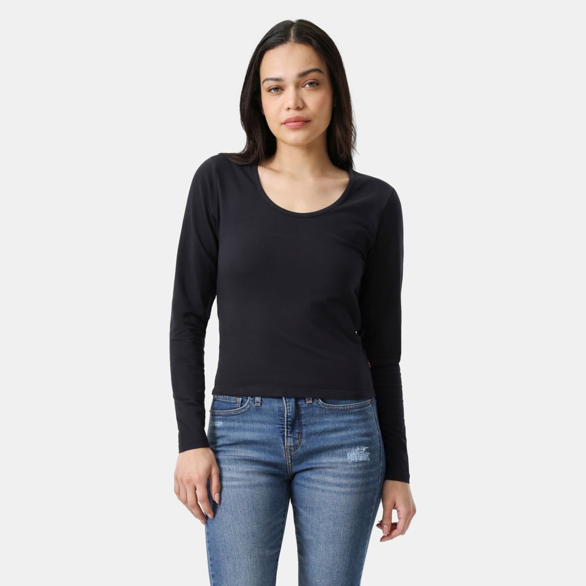 LEVIS - Polera Mujer Gigi Scoop Neck Negro Levis