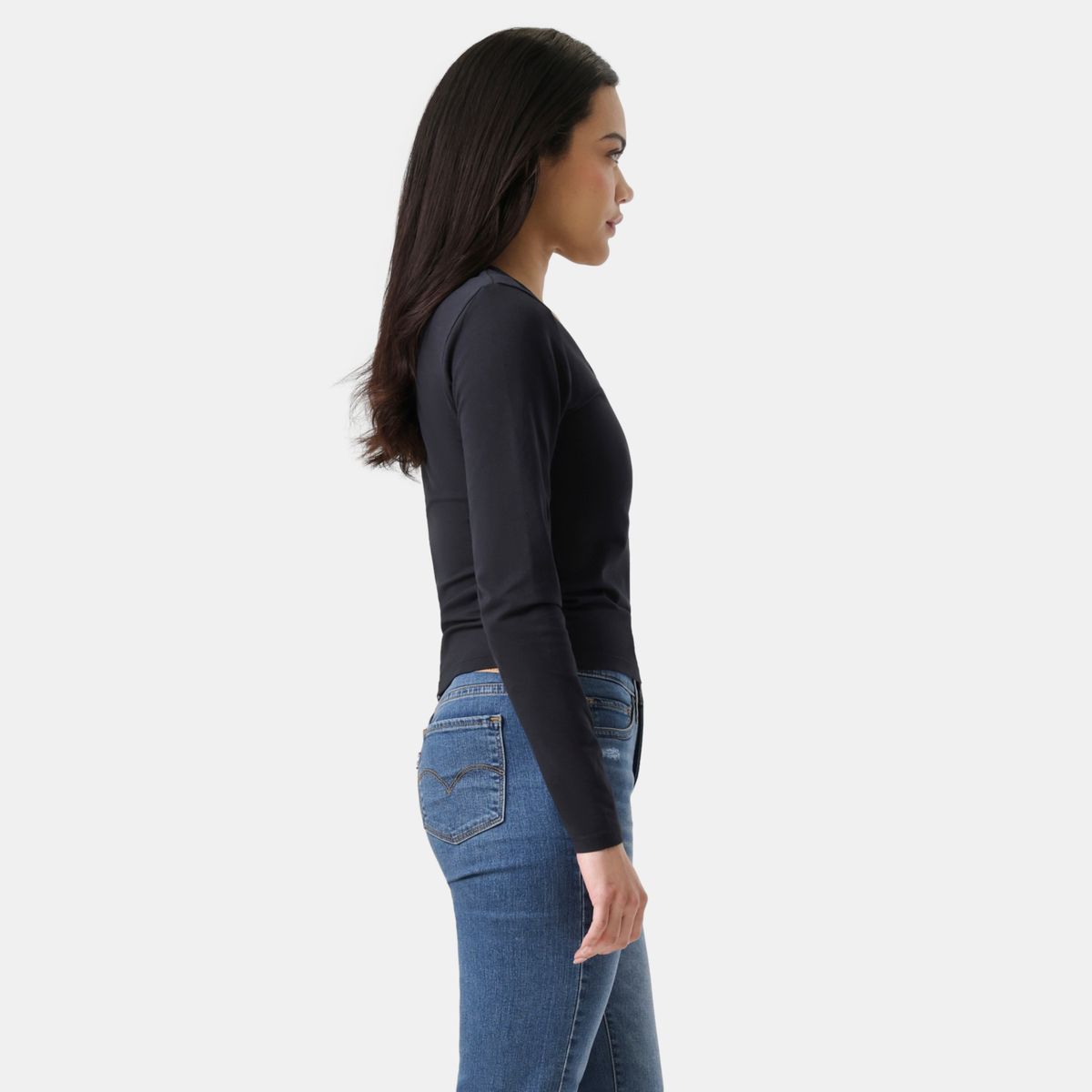 LEVIS - Polera Mujer Gigi Scoop Neck Negro Levis