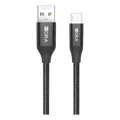 GENERICO - Cable micro USB carga rápida 2.4a datos 3.0 nylon Negro