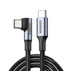 GENERICO - Cable USB c a USB c carga rápida de 60w 90° 1 metro Negro