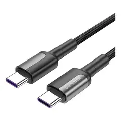 GENERICO - Cable tipo c a USB-C carga rápida 65w largo 2 metros . Negro