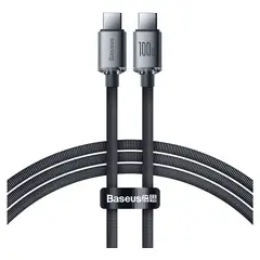 GENERICO - Cable tipo c a c de carga rápida 100w 1.2m epa Negro