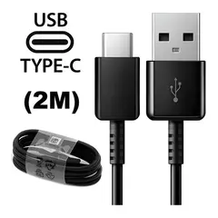 GENERICO - Cable cargador tipo c compatible s8 s9 s10 s20 s21 Negro