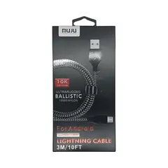 GENERICO - Cable micro USB 3 carga rápida metros reforzado plomo Negro