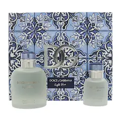 DOLCE&GABBANA - Set Perfume Dolce & Gabbana Light Blue 2 piezas Hombre EDT 125 ml + EDT 40 ml