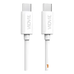 GENERICO - Cable vidvie carga rápida 100w 5a USB-C a USB-C 1m Blanco