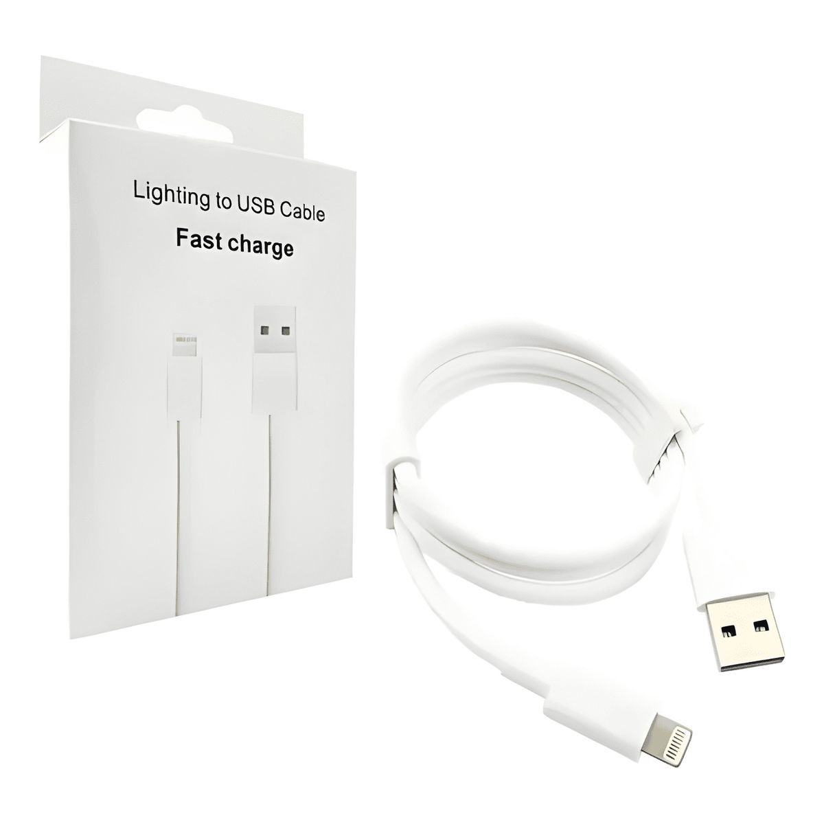 GENERICO - Cable USB lightning para iphone, carga rápida de 1 metro