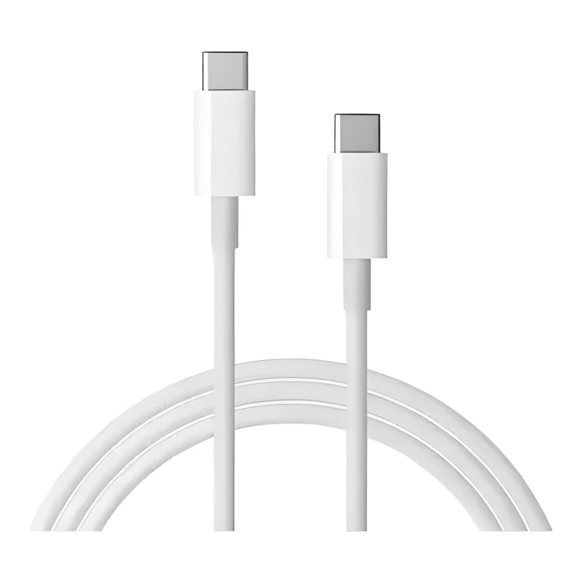 GENERICO - Cable tipo c a tipo c carga rápida fast charge 2m Blanco