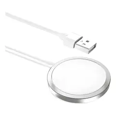 GENERICO - Cargador magnético inalámbrico compatible magsafe 15w Blanco