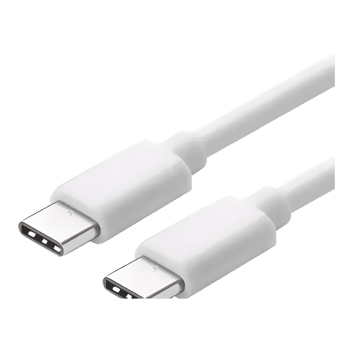 GENERICO - Cable USB tipo c a USB tipo c macho carga y datos 1 Blanco