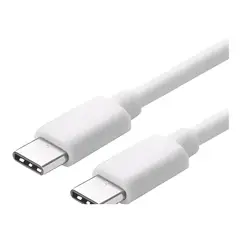 GENERICO - Cable USB tipo c a USB tipo c macho carga y datos 1 Blanco