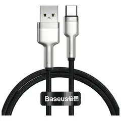 GENERICO - Cable USB ptipo-c turbo metal de 66 w y 6 Negro
