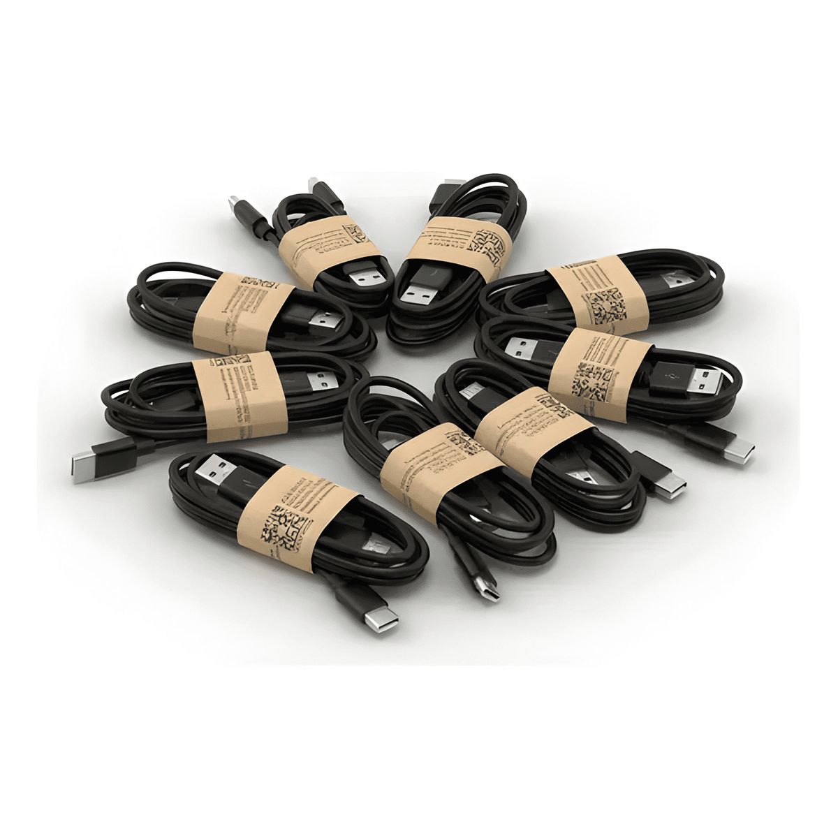 GENERICO - Pack 20 cables micro USB por mayor aj shop Blanco
