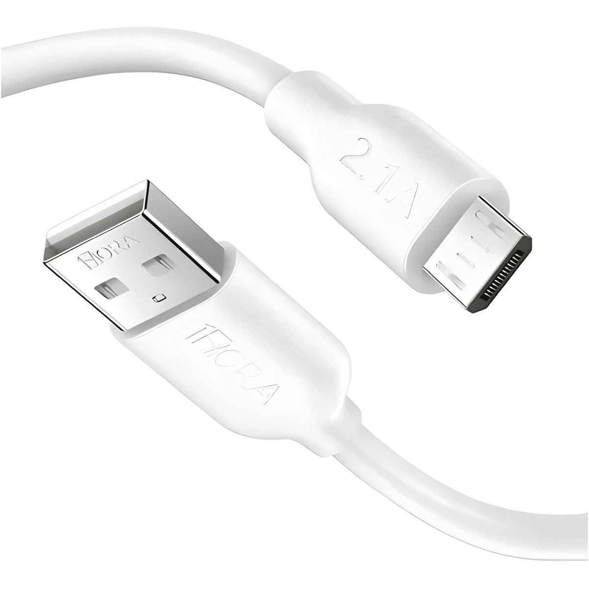 GENERICO - Cable USB a micro USB v8 carga rápida 18w 2.1a 1m Blanco