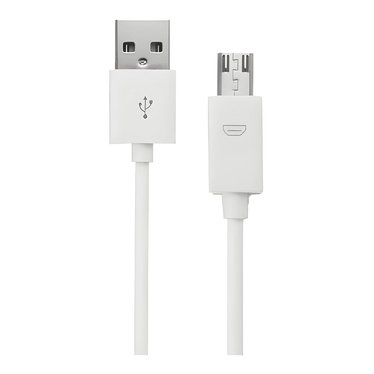 GENERICO - Cable USB a micro USB v8 carga rápida 18w 2.1a 1m Blanco