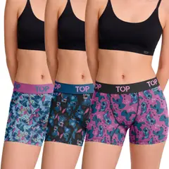 TOP - Bóxer Medio MUJER Algodón Pack 3 Stitch C6