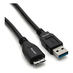 GENERICO - Cable USB a micro b tecmaster de 50 cm Negro