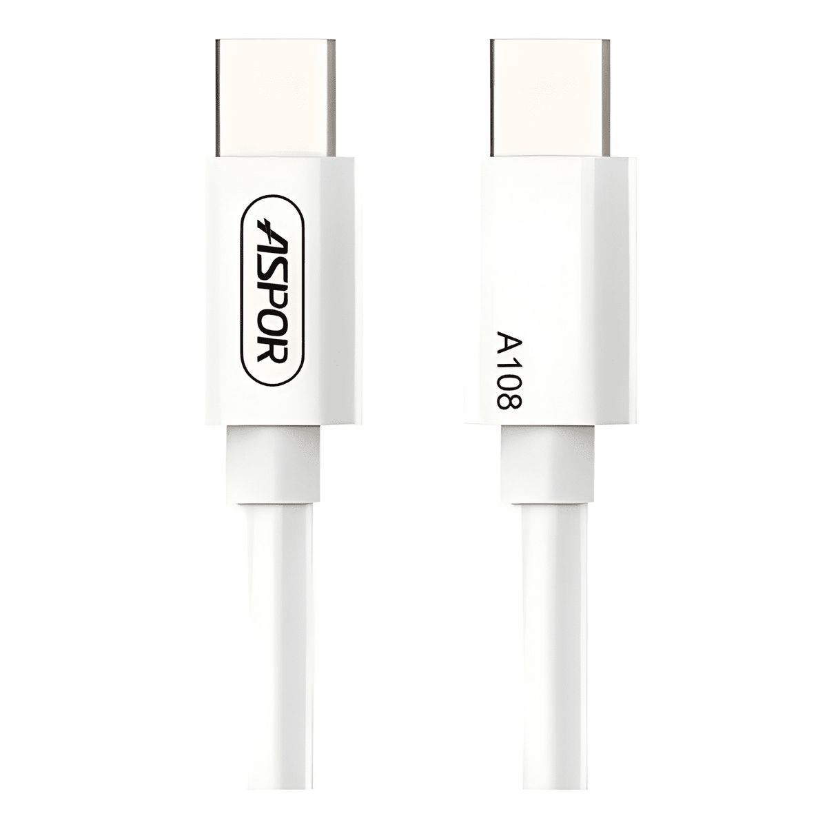 GENERICO - Cable USB a tipo c 2m 100w carga y datos aspor a108l Blanco