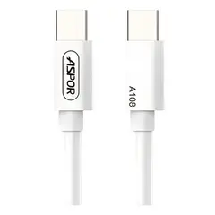 GENERICO - Cable USB a tipo c 2m 100w carga y datos aspor a108l Blanco