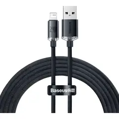 GENERICO - Cable para iphone 2 mts usb-a a tipo lightning carga Negro