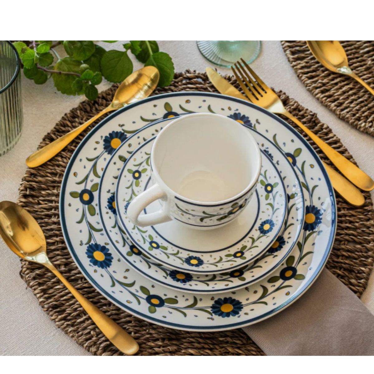 GENERICO - Juego de Vajilla Porcelana Hallen Fiesole de 30 Piezas