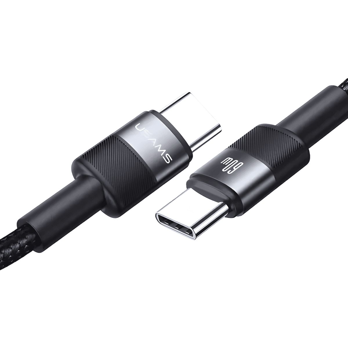 GENERICO - Cable USB tipo c a USB c 60w para iphone 15 16 17 Negro