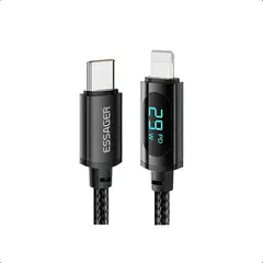 GENERICO - Cable carga rápida 2 metros reforzado para iphone ipad Negro
