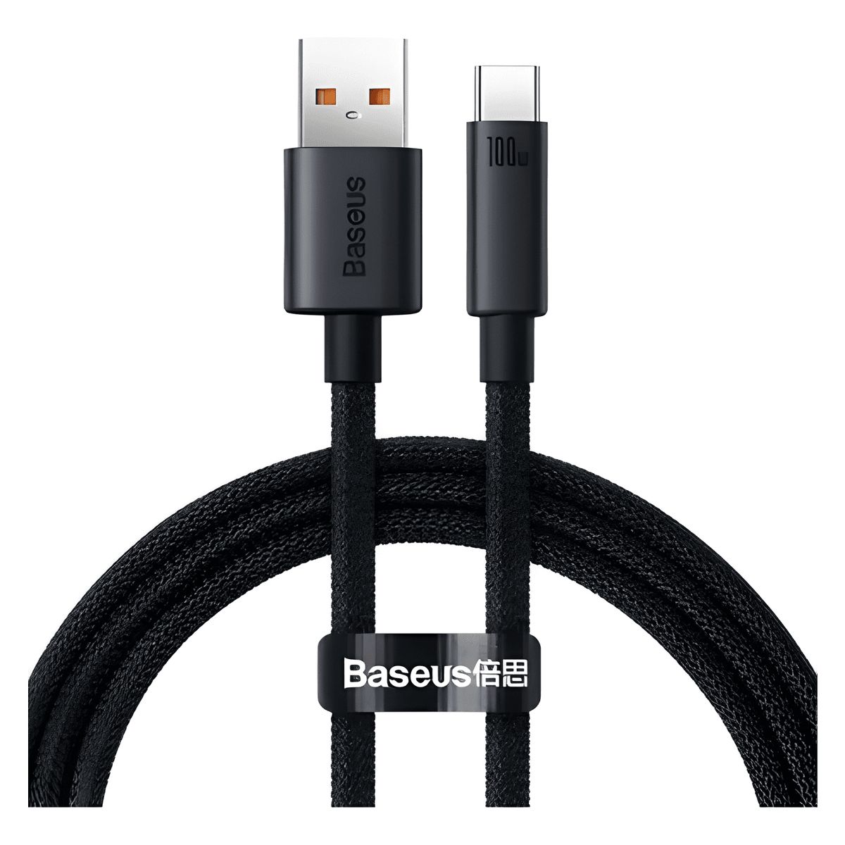 GENERICO - Cable de datos USB c carga rápida 100w 1m trenzado Negro