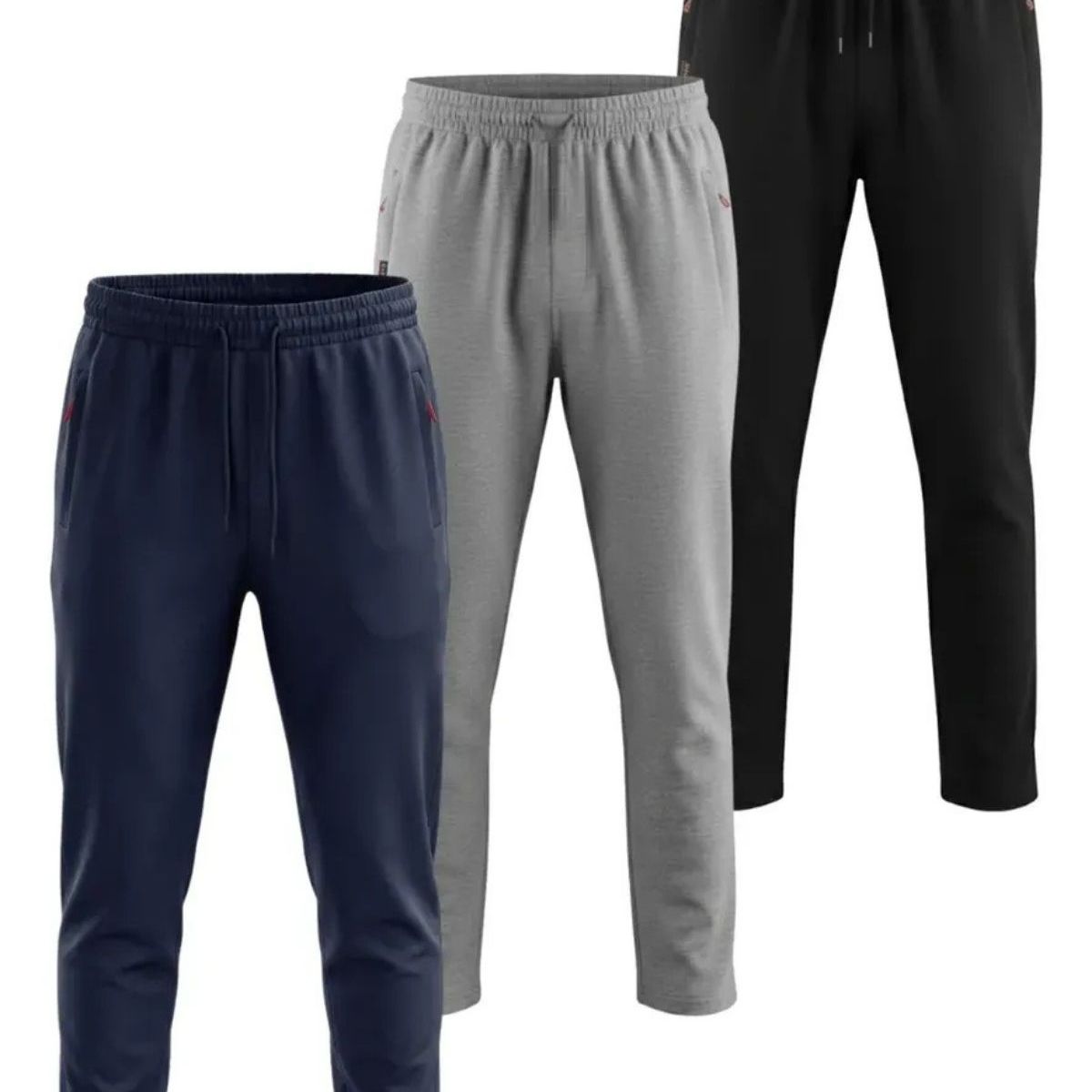 LOOK SHOP - Pack 3 Pantalón Buzo Hombre Algodón Jogger Deportivo 901