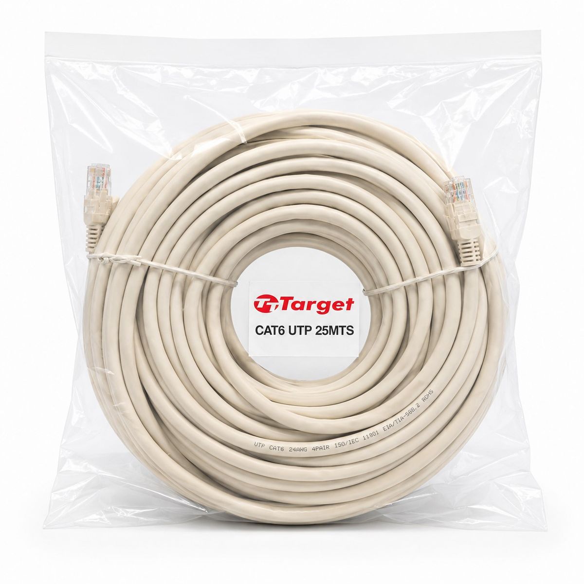 TARGET - Cable de Red Target 25 mts Patch Cord UTP Cat 6