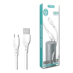 GENERICO - Cable tipo c treqa de 1 metro Blanco