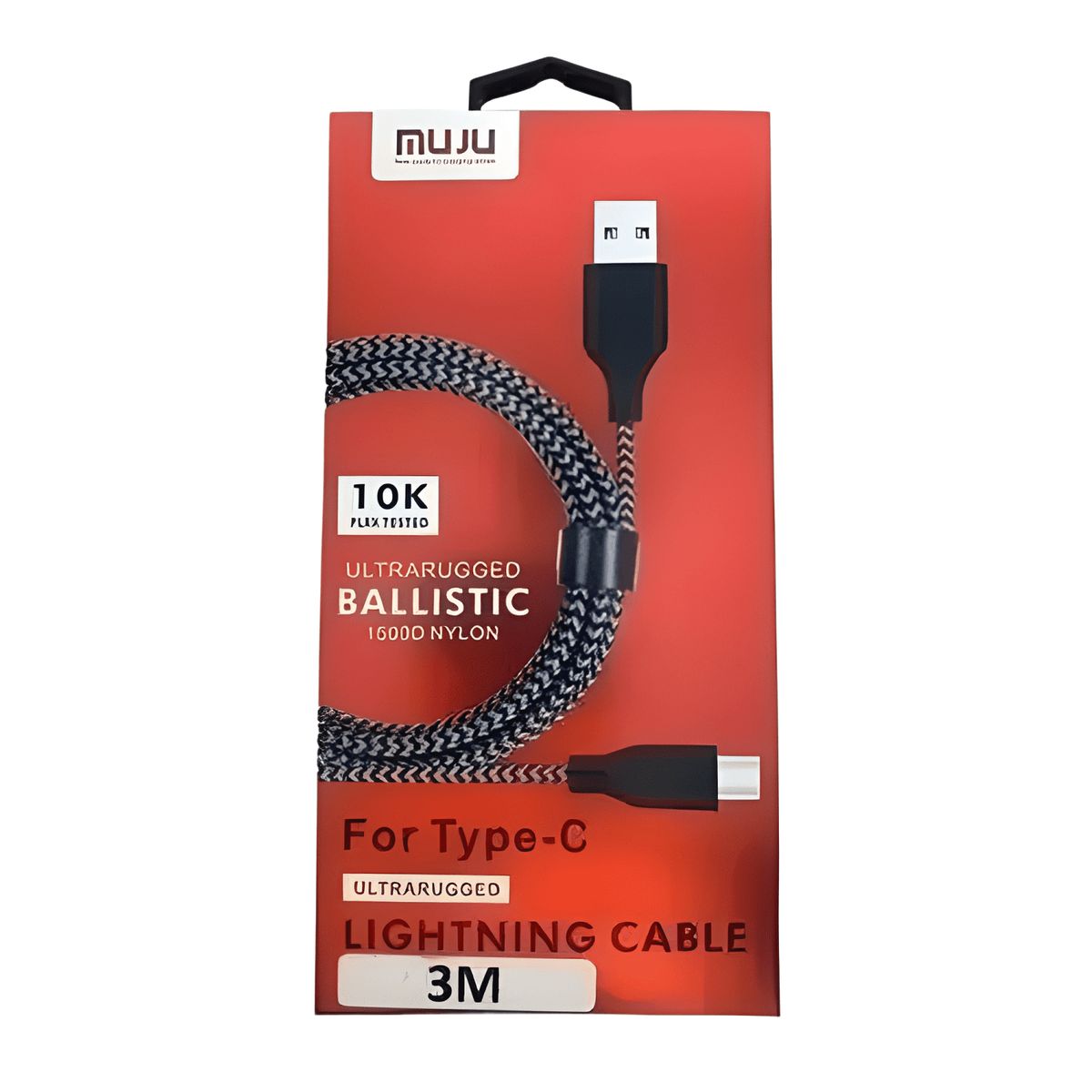 GENERICO - Cable tipo c 3 metros larga duración reforzado
