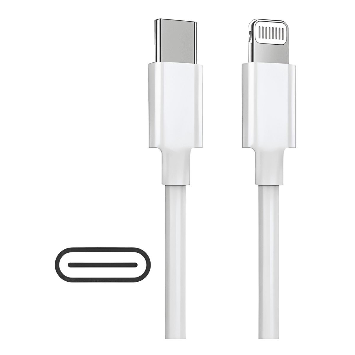 GENERICO - Cable para iphone carga turbo tipo c a lightning 1 metro