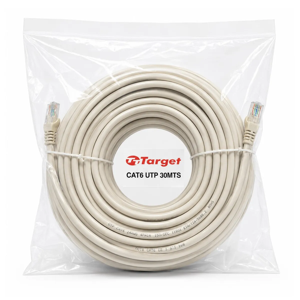 TARGET - Cable de Red Target 30 mts Patch Cord UTP Cat 6