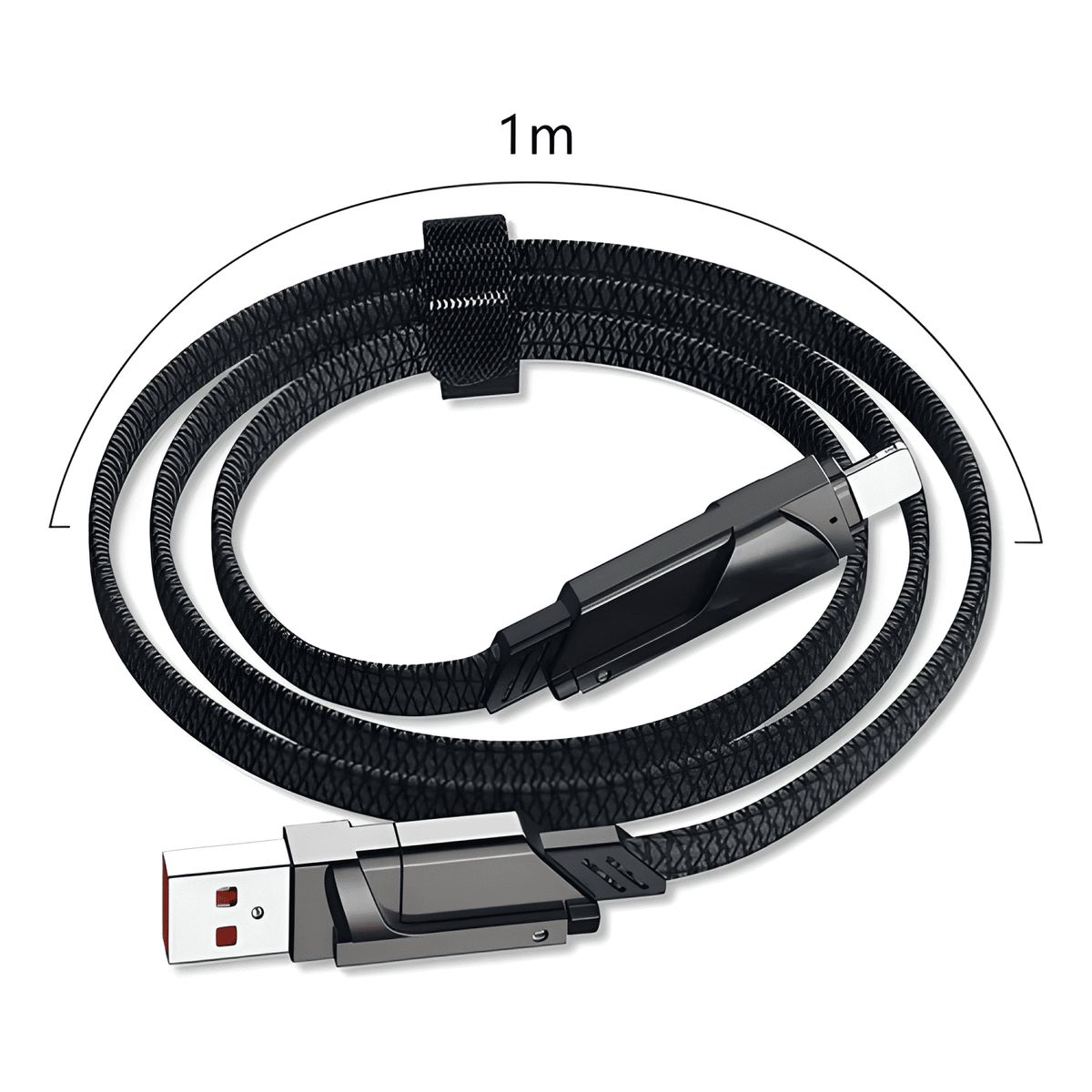 GENERICO - Cable 66w 4en1 lightning type c carga rápida iphone android