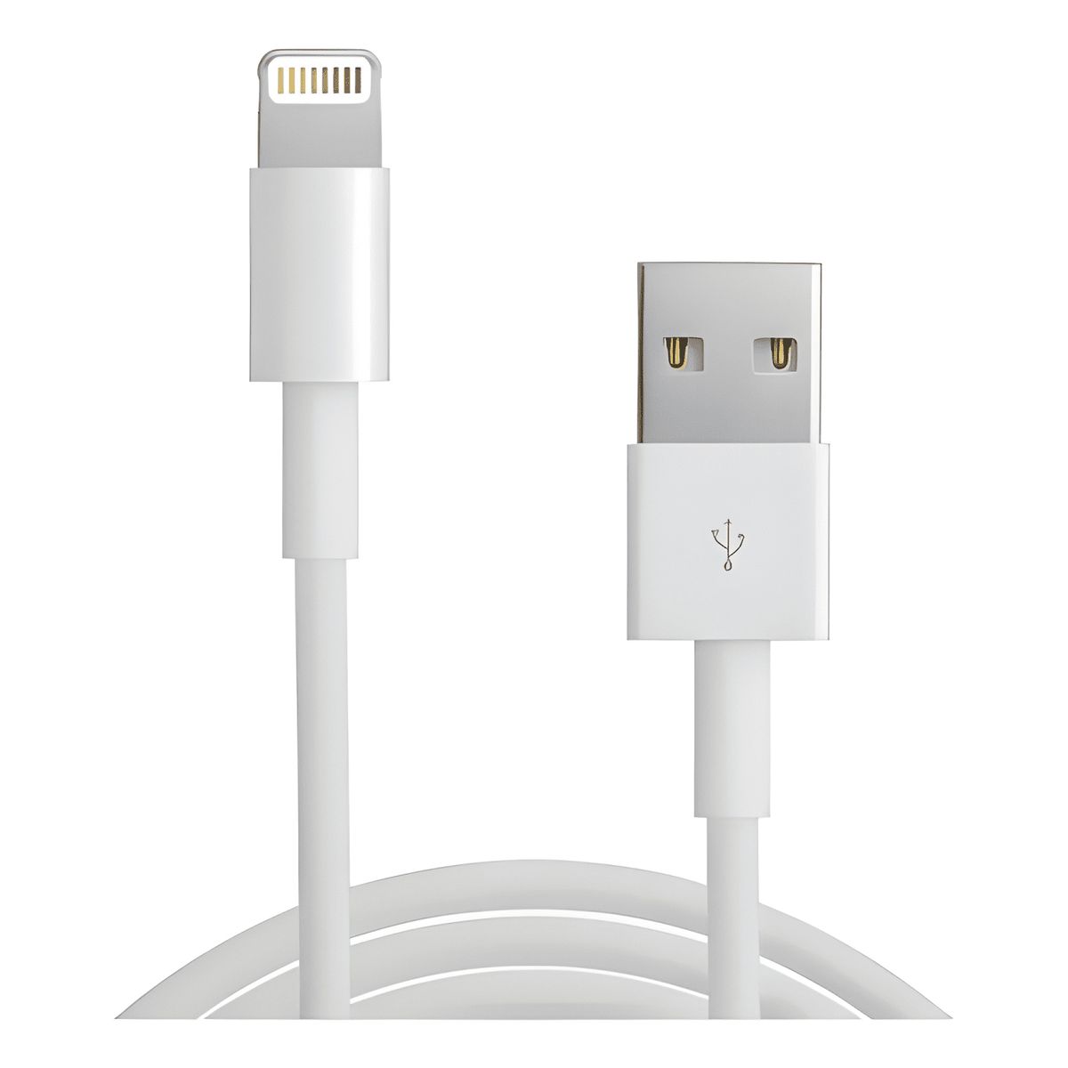 GENERICO - Cable cargador 1 metro para iphone 11 12 13 14 Blanco 16