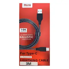 GENERICO - Cable tipo c 3 metros larga duración reforzado 3
