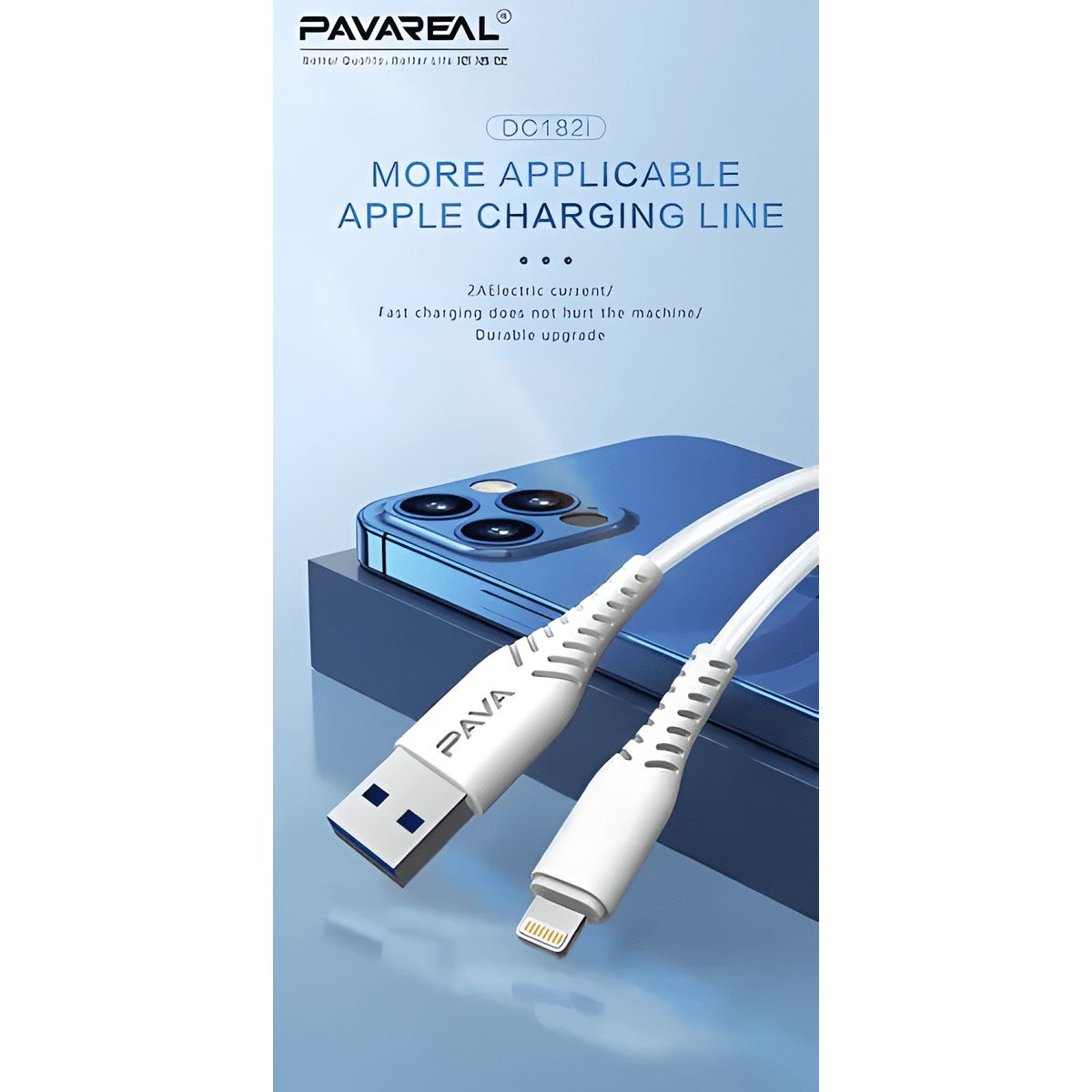 GENERICO - Cable cargador para iphone 100 cm 2 a carga rápida