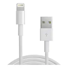 GENERICO - Cable cargador para iphone se 8 x xr XS 11 12 13 2 mt Blanco