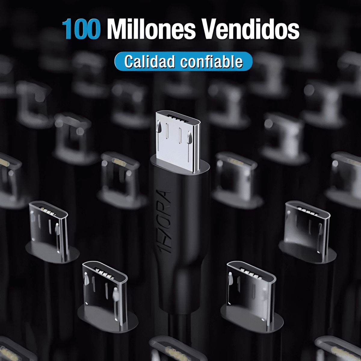 GENERICO - Pack de 10 cables micro v8 carga rápida USB 1 metro