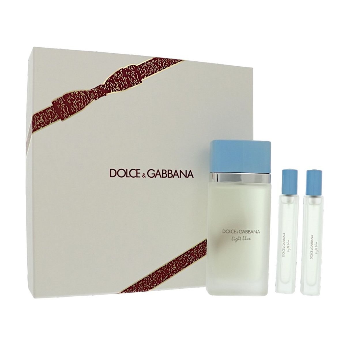 DOLCE&GABBANA - Set Perfume Dolce & Gabbana Light Blue 3 piezas Mujer EDT 100 ml + 10 ml + 10 ml