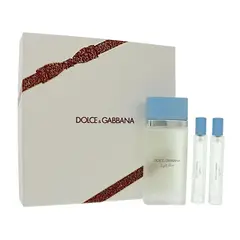 DOLCE&GABBANA - Set Perfume Dolce & Gabbana Light Blue 3 piezas Mujer EDT 100 ml + 10 ml + 10 ml