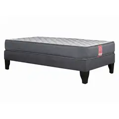COLBOX - Cama Europea America Gris 20 cm Tela Gris 1.5 PL