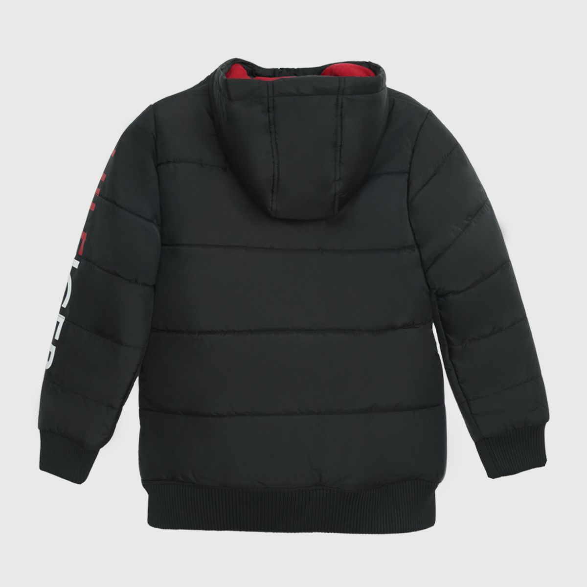 TOMMY HILFIGER - Parka Con Gorro De Niño Con Logo Negro Tommy Hilfiger