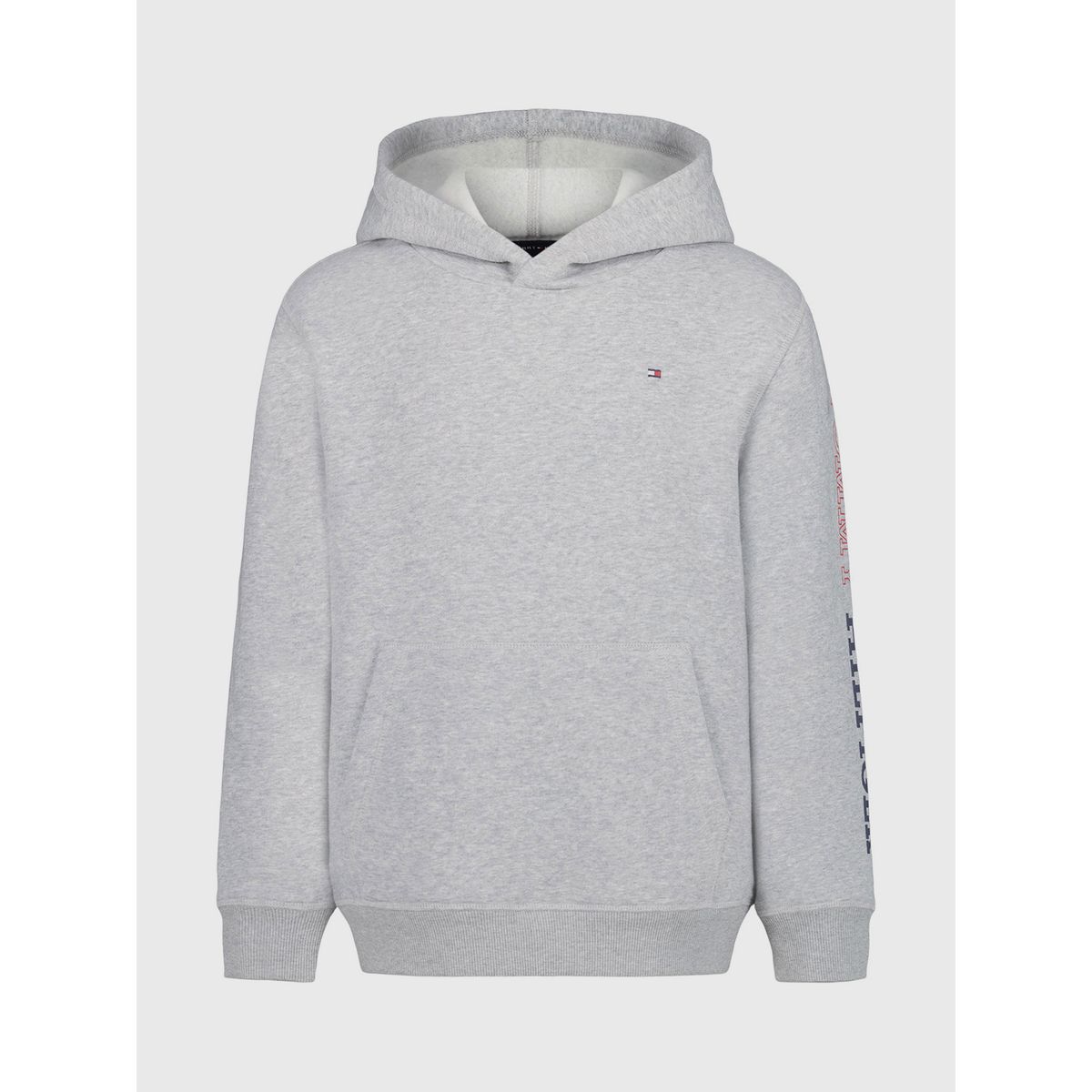 TOMMY HILFIGER - Polerón Hoodie De Niño Solid Con Logo Gris Tommy Hilfiger